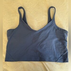Blue lululemon crop top with built in bra